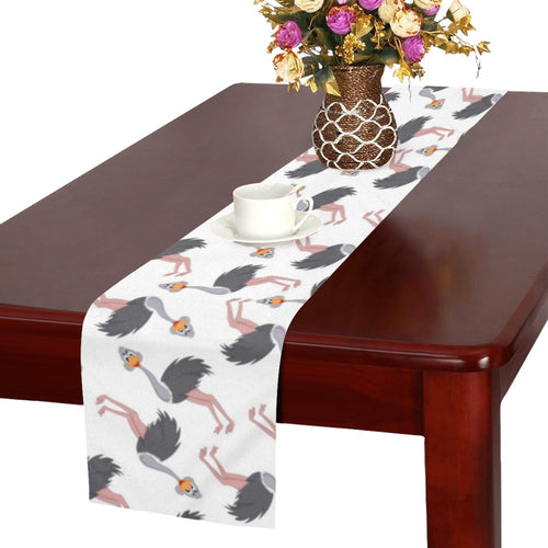 Ostrich Pattern Print Design 02 Table Runner