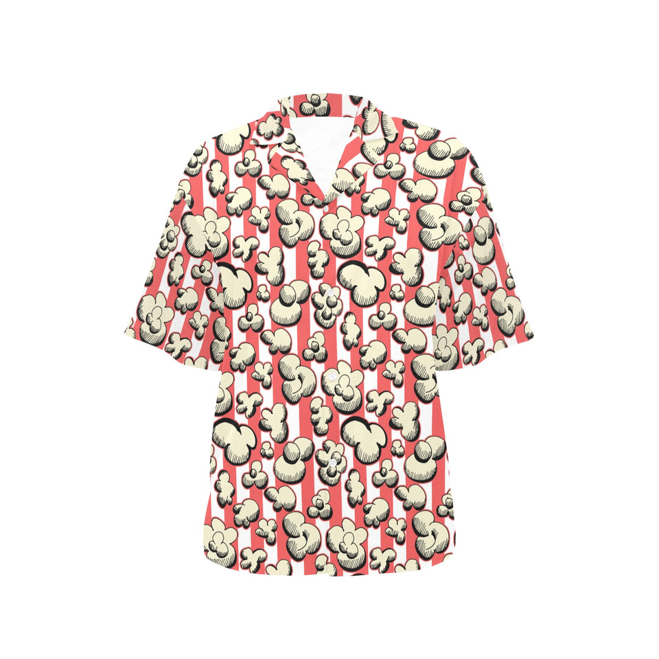 Popcorn Pattern Print Design 05 Women's All Over Print Hawaiian Shirt