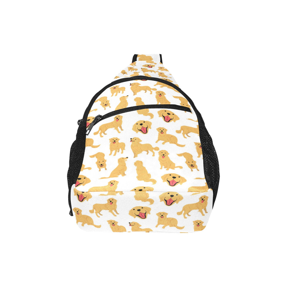 Golden Retriever Pattern Print Design 05 All Over Print Chest Bag