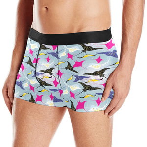 Stingray Pattern Print Design 01 Men's All Over Print Boxer Briefs Men's Underwear