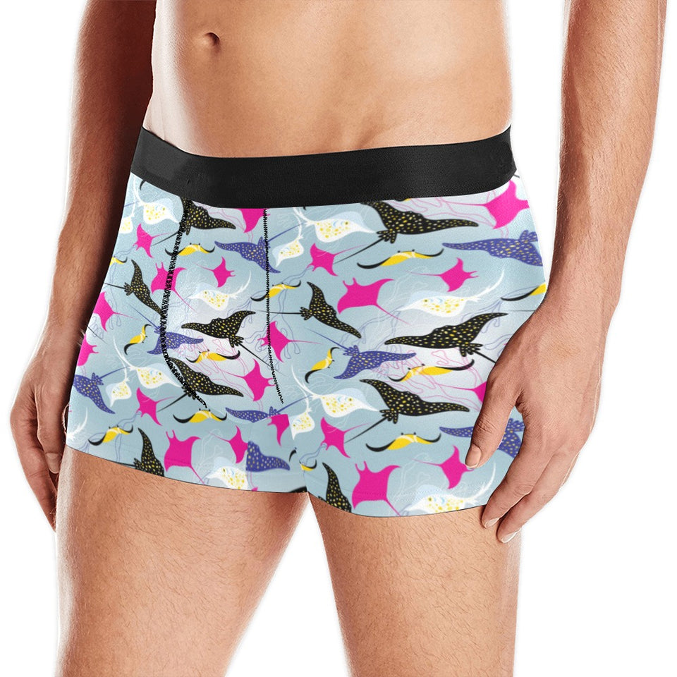 Stingray Pattern Print Design 01 Men's All Over Print Boxer Briefs Men's Underwear