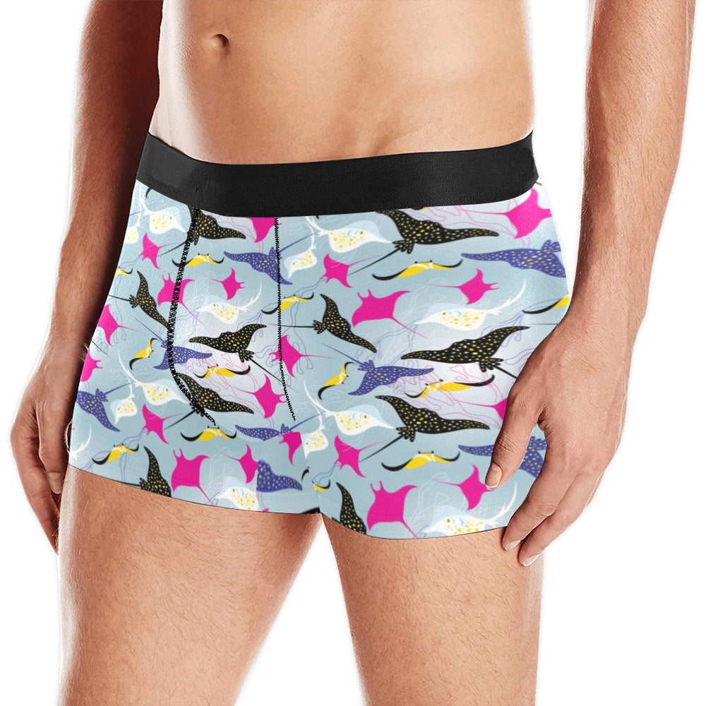Stingray Pattern Print Design 01 Men's All Over Print Boxer Briefs Men's Underwear