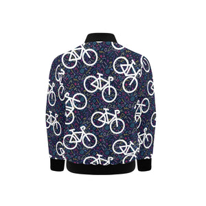 Bicycle Pattern Print Design 03 Kids' Boys' Girls' Bomber Jacket