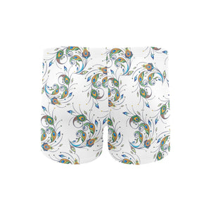 Peacock feather pattern Men's Swimming Trunks