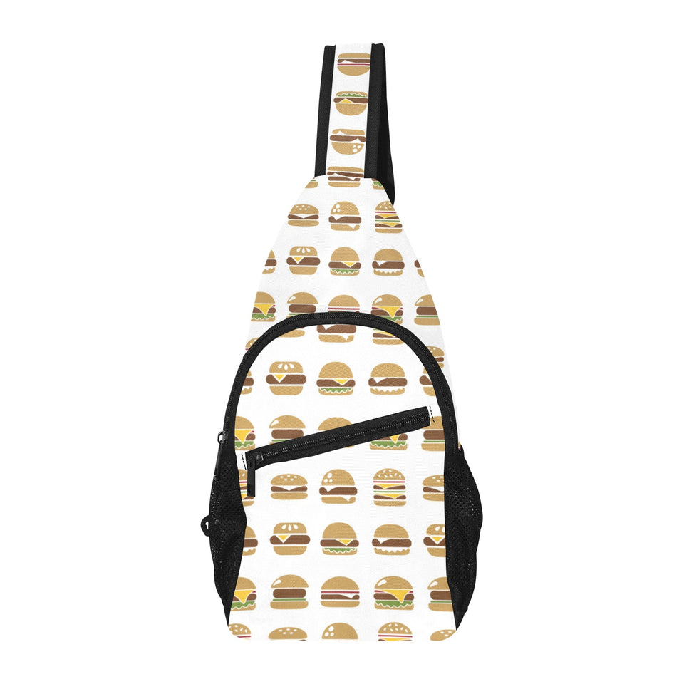 Hamburger Pattern Print Design 02 All Over Print Chest Bag