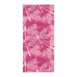 Beautiful dragonfly pink background Beach Towel