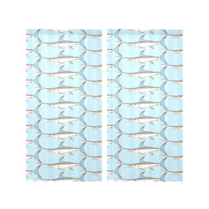 Swordfish Pattern Print Design 01 Gauze Curtain