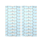 Swordfish Pattern Print Design 01 Gauze Curtain