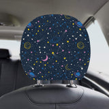 space pattern with planets, comets, constellations Car Headrest Cover
