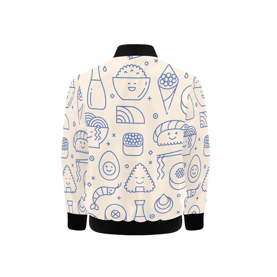 Cute sushi icon pattern Kids' Boys' Girls' Bomber Jacket