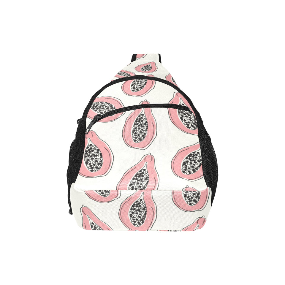papaya pattern All Over Print Chest Bag
