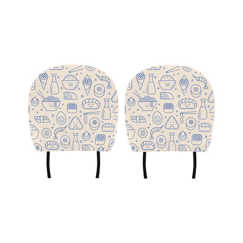 Cute sushi icon pattern Car Headrest Cover