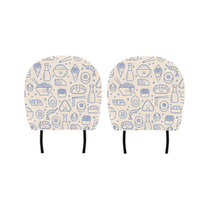 Cute sushi icon pattern Car Headrest Cover