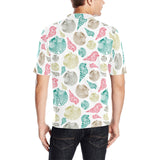 Colorful shell pattern Men's All Over Print Polo Shirt
