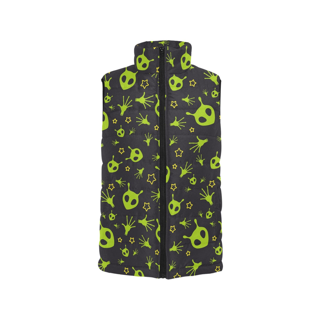 Alien Pattern Print Design 02 Men's Padded Vest