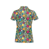 Gear Pattern Print Design 03 Women's All Over Print Polo Shirt
