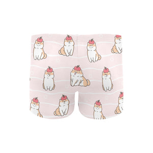 Cute Shiba Inu Dog Apple pattern Men's Swimming Trunks