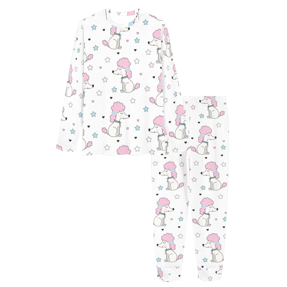 Cute poodle dog star pattern Women's All Over Print Pajama Set