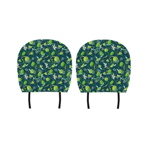 Lime ice flower pattern Car Headrest Cover