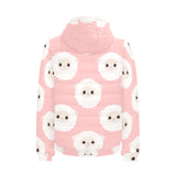 Cute sheep pattern Men's Padded Hooded Jacket