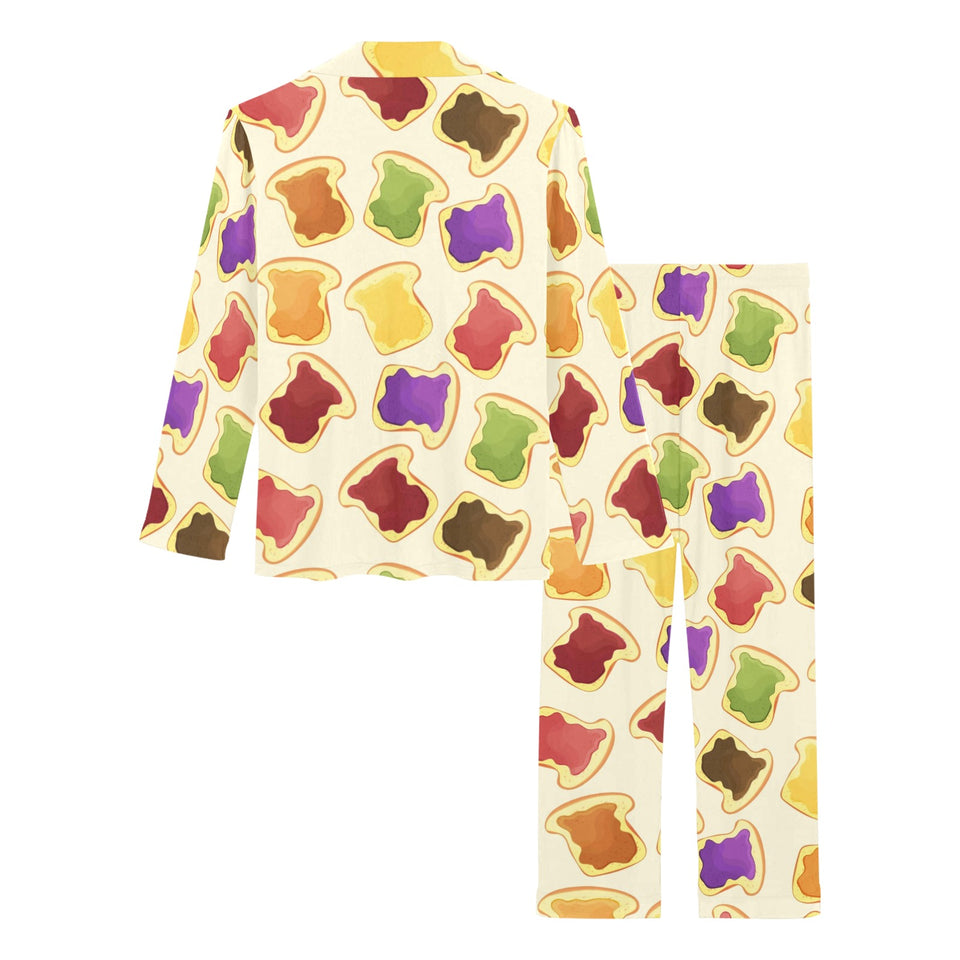 Bread Toast Pattern Print Design 02 Women's Long Pajama Set
