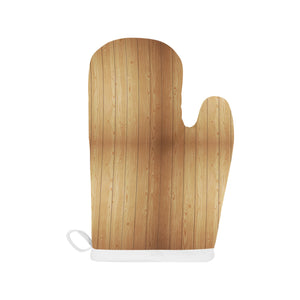 Wood Printed Pattern Print Design 05 Heat Resistant Oven Mitts