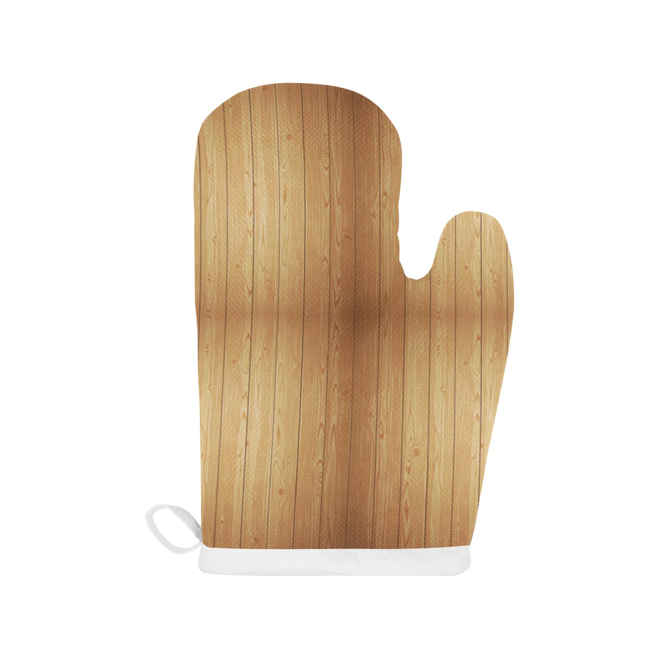 Wood Printed Pattern Print Design 05 Heat Resistant Oven Mitts