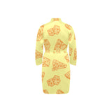 Cheese design pattern Men's Long Sleeve Belted Night Robe