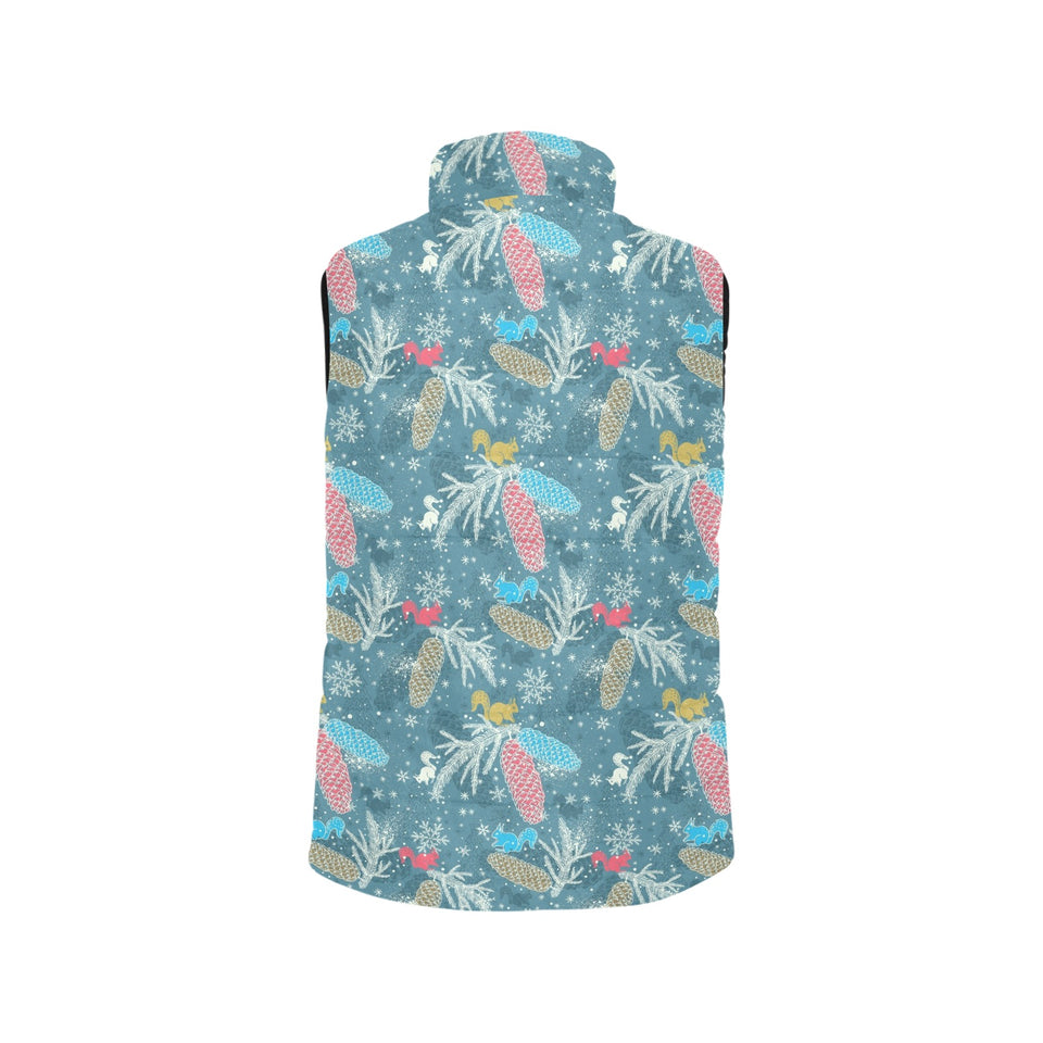 Squirrel Pattern Print Design 01 Women's Padded Vest