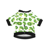Cute broccoli pattern All Over Print Pet Dog Round Neck Fuzzy Shirt