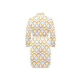 Horseshoes Pattern Print Design 03 Men's Long Sleeve Belted Night Robe