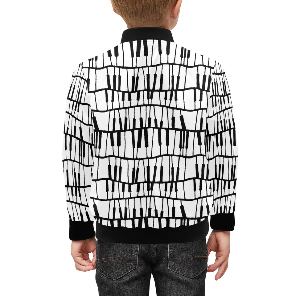Piano Pattern Print Design 03 Kids' Boys' Girls' Bomber Jacket