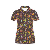 Snail Pattern Print Design 02 Women's All Over Print Polo Shirt