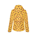 Passion fruit texture Women's Padded Hooded Jacket