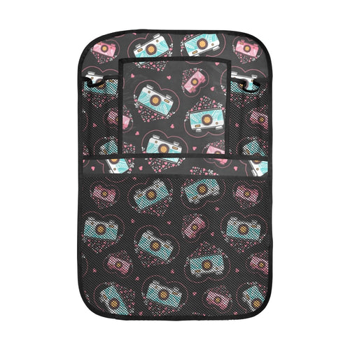 Camera Pattern Print Design 04 Car Seat Back Organizer