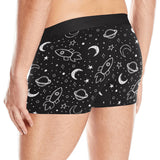 Hand drawn space rocket star planet Men's All Over Print Boxer Briefs Men's Underwear