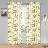 Windmill Wheat pattern Gauze Curtain