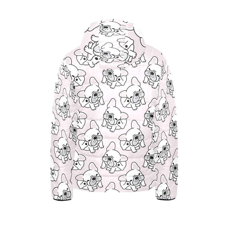Cute french bulldog pattern Kids' Boys' Girls' Padded Hooded Jacket