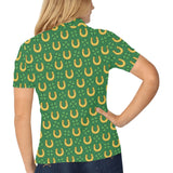 Horseshoes Pattern Print Design 05 Women's All Over Print Polo Shirt