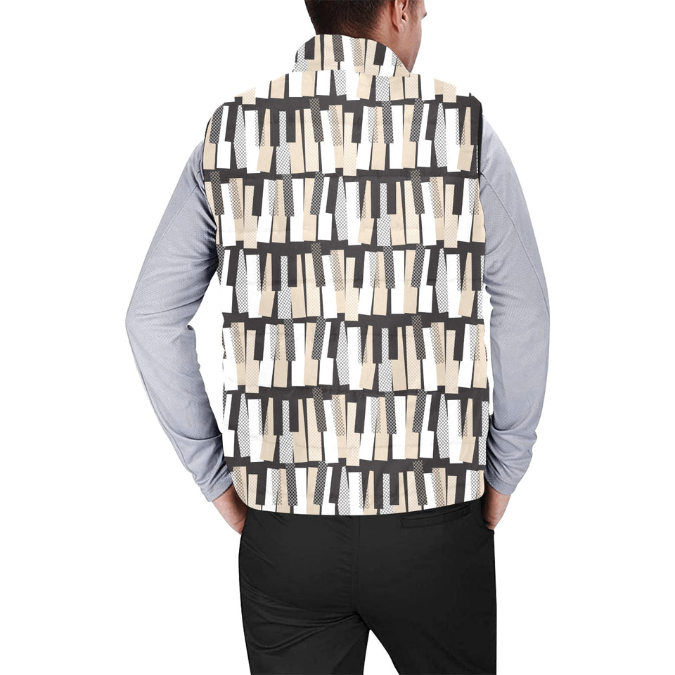 Piano Pattern Print Design 04 Men's Padded Vest