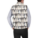 Piano Pattern Print Design 04 Men's Padded Vest