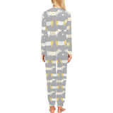 Cute dachshund dog pattern Women's All Over Print Pajama Set