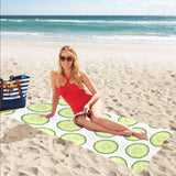 Cucumber slices pattern Beach Towel