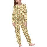 English Bulldog Pattern Print Design 02 Kids' Boys' Girls' All Over Print Pajama Set