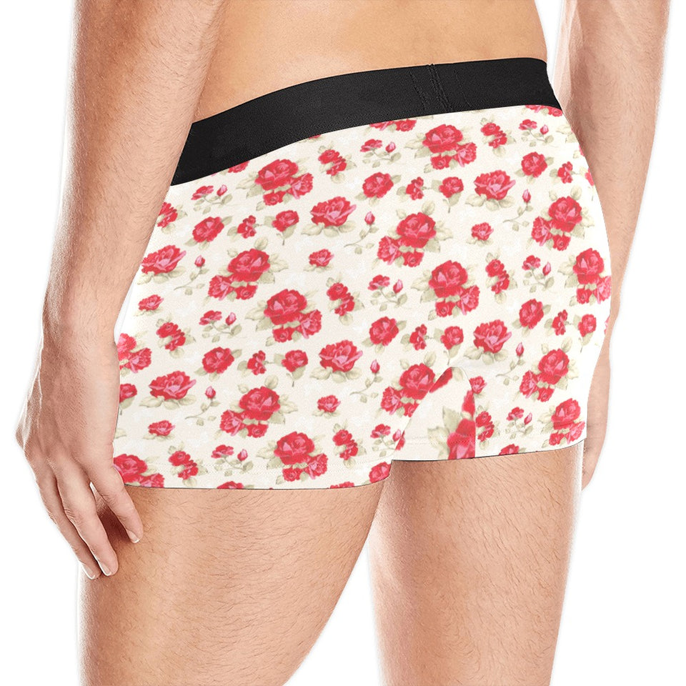 Rose Pattern Print Design 01 Men's All Over Print Boxer Briefs Men's Underwear