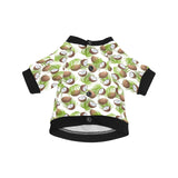 Coconut Pattern Print Design 04 All Over Print Pet Dog Round Neck Fuzzy Shirt