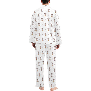 Greyhound Pattern Print Design 05 Men's Long Pajama Set
