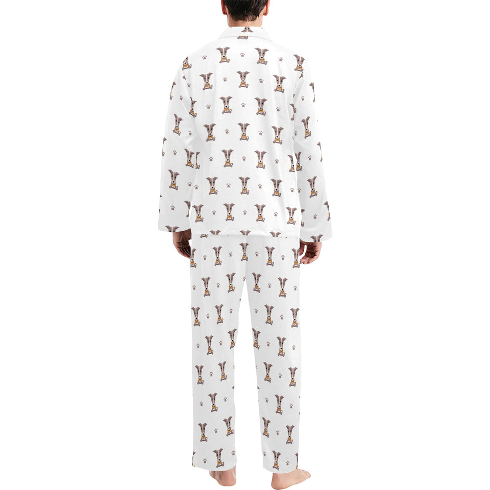 Greyhound Pattern Print Design 05 Men's Long Pajama Set