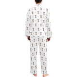 Greyhound Pattern Print Design 05 Men's Long Pajama Set