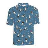Cute boston terrier dog spattern Men's All Over Print Polo Shirt